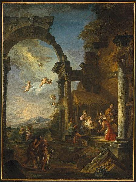 Panini, Giovanni Paolo Adoration of the Shepherds oil painting picture